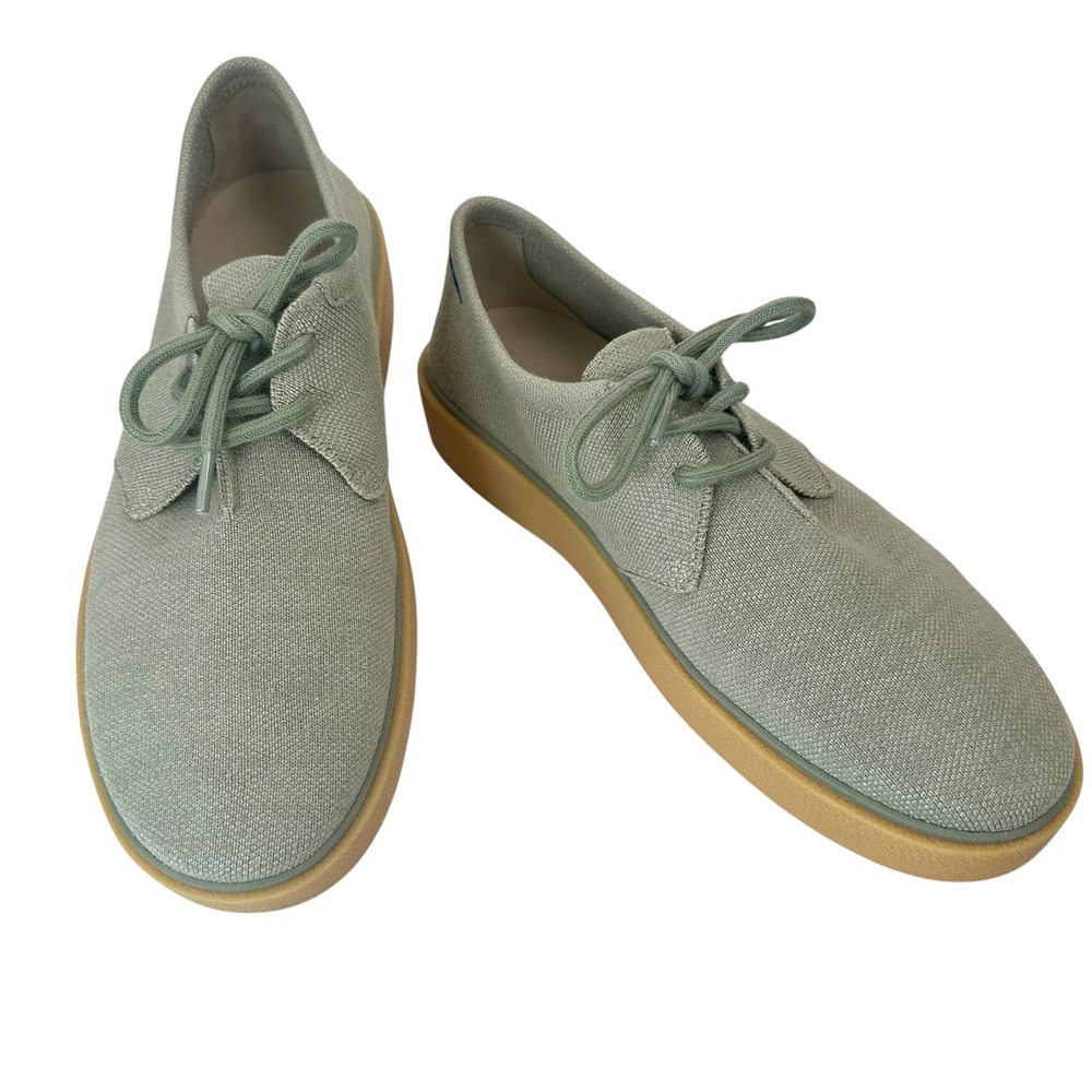 Rothys Shoes The Monty Lace Up Desert Boot Sneaker Sea Grass Green 12 Gum Sole